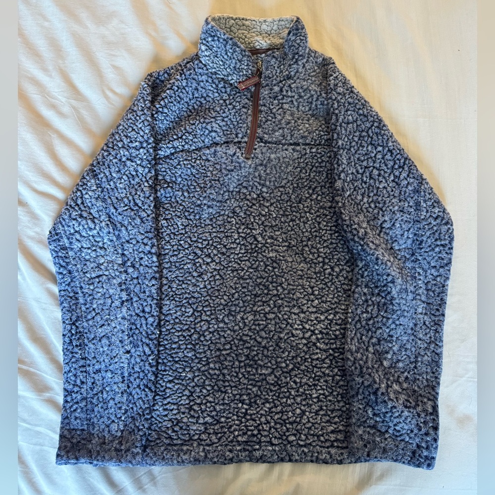 True Grit blue Sherpa pull over, size small